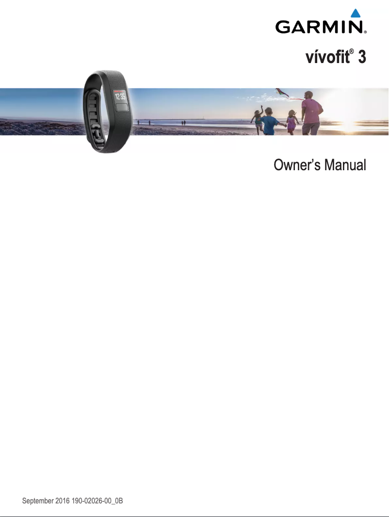 Image de la première page du manuel de l'appareil vívofit 3