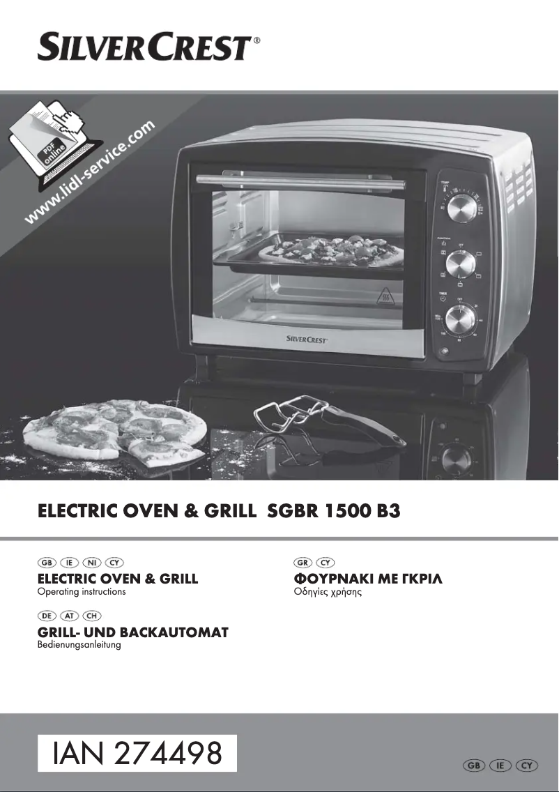 Page 1 of the manual User Manual SilverCrest SGBR 1500 B3