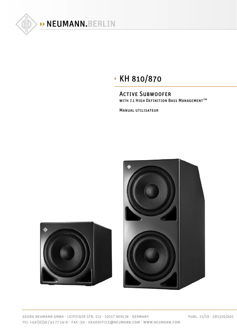 Image de la première page du manuel de l'appareil KH 810 G