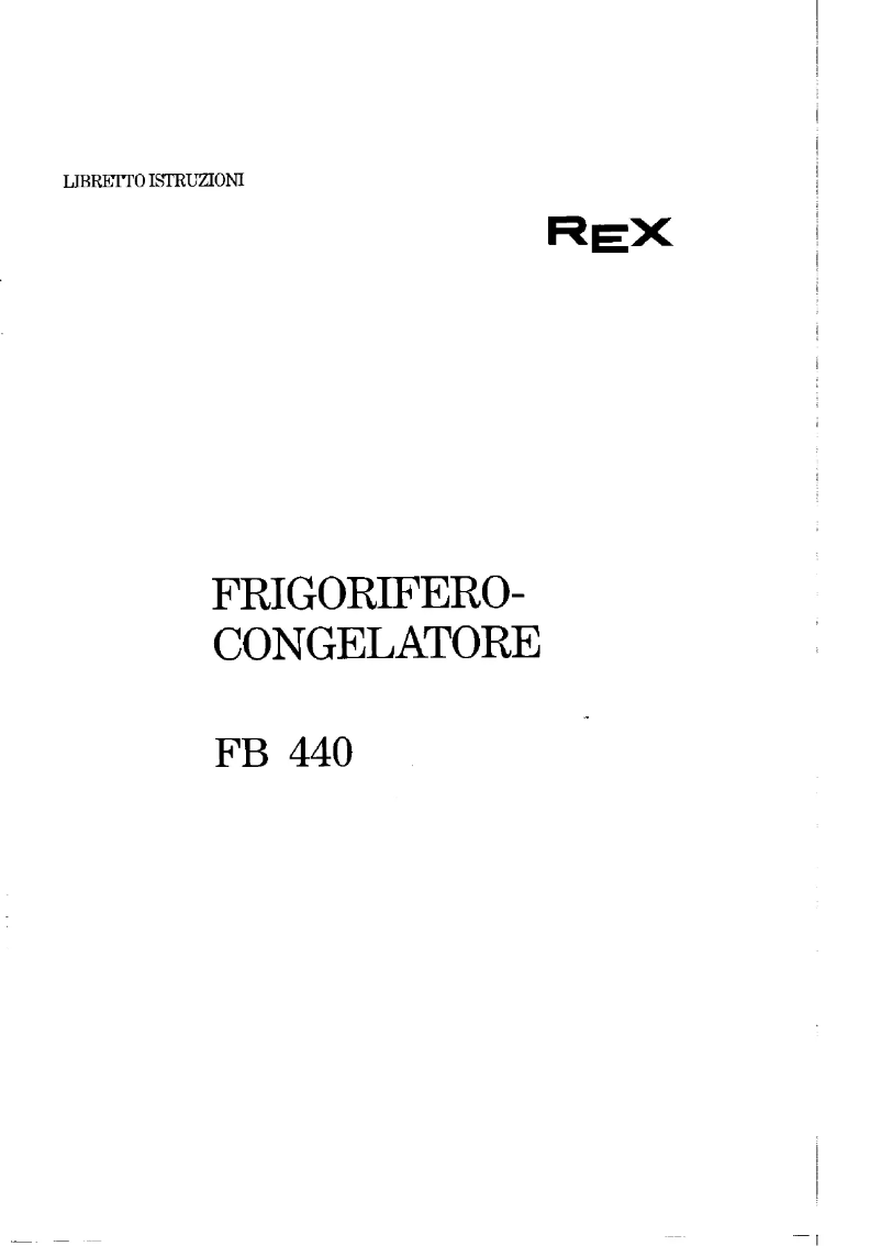 Page n°1 - Manuel utilisateur Rex FB440INXS