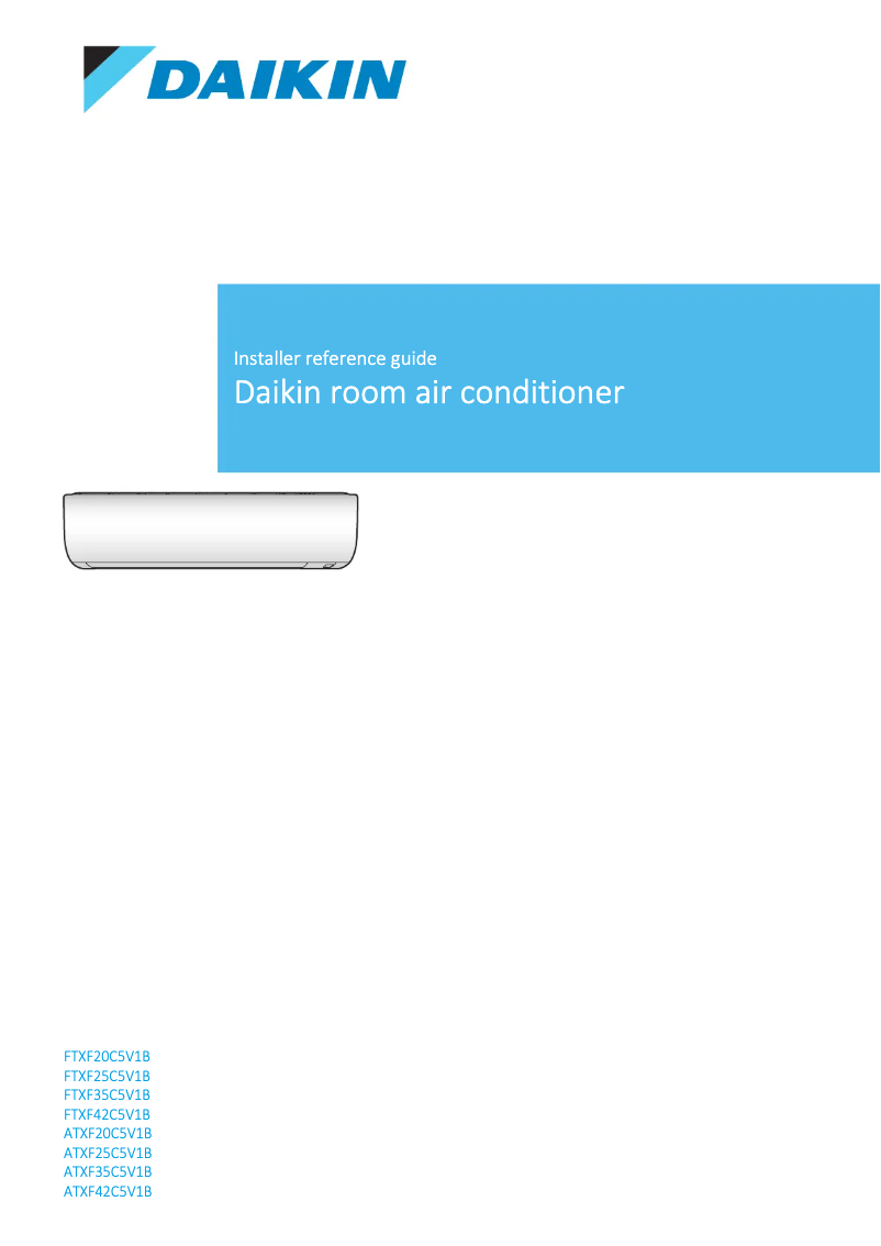 Page n°1 - Guide d'installation Daikin FTXF35C5V1B