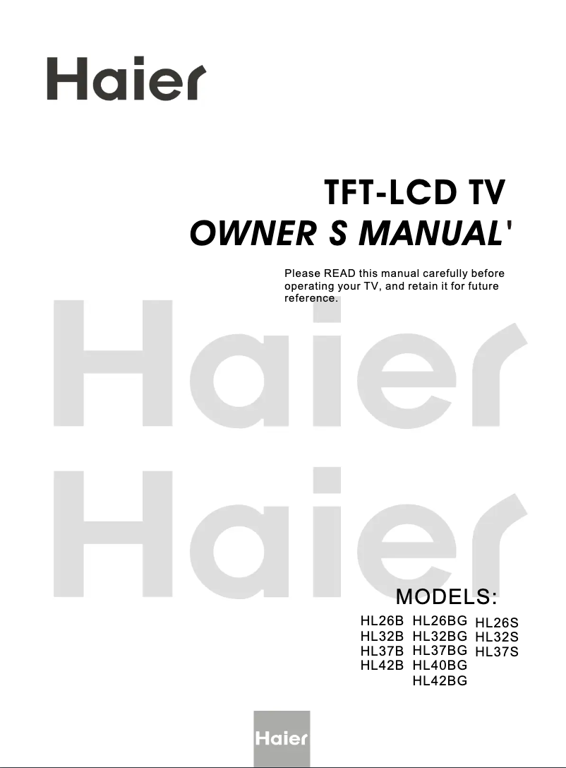 Image de la première page du manuel de l'appareil HL26S
