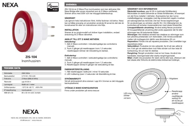 Image de la première page du manuel de l'appareil ZIS-104