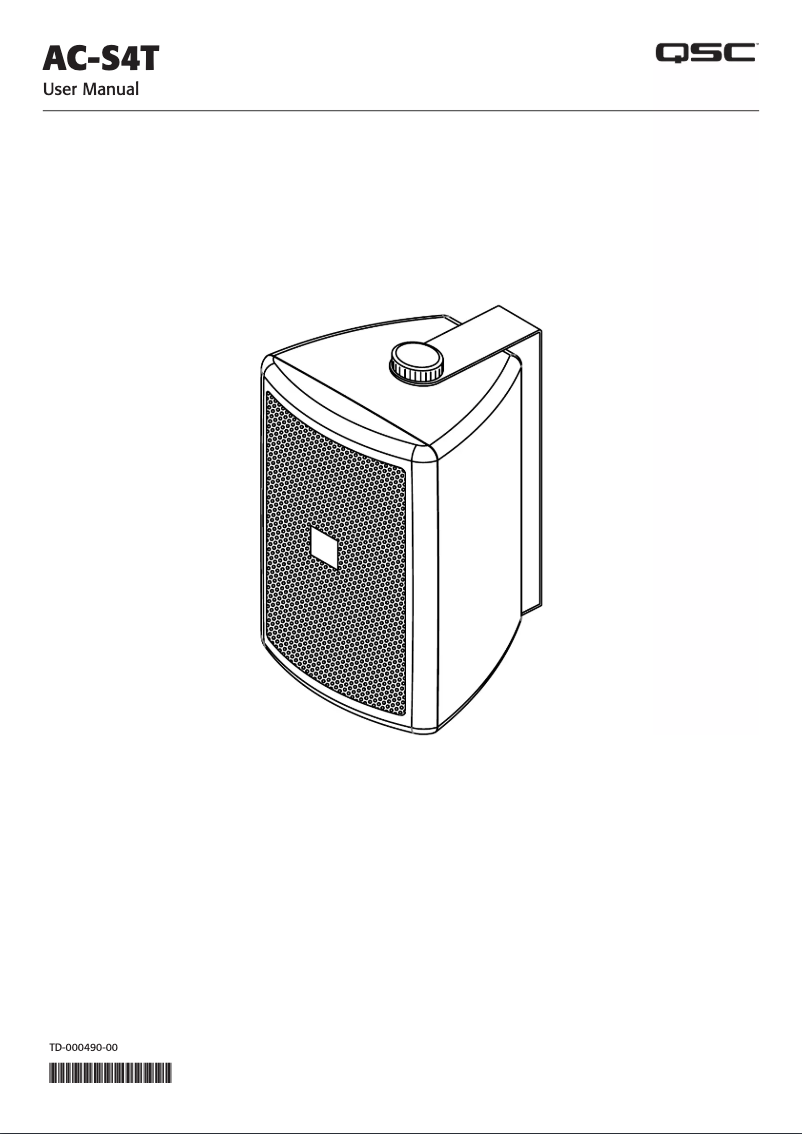 Page n°1 - Manuel utilisateur QSC AcousticCoverage AC-S4T