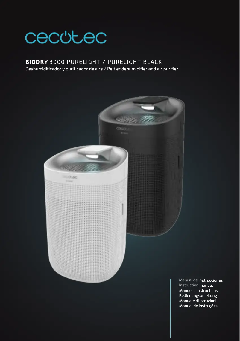 Page n°1 - Manuel utilisateur Cecotec BigDry 3000 Purelight