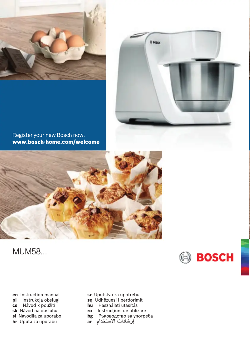 Page 1 de la notice Manuel utilisateur Bosch MUM58258
