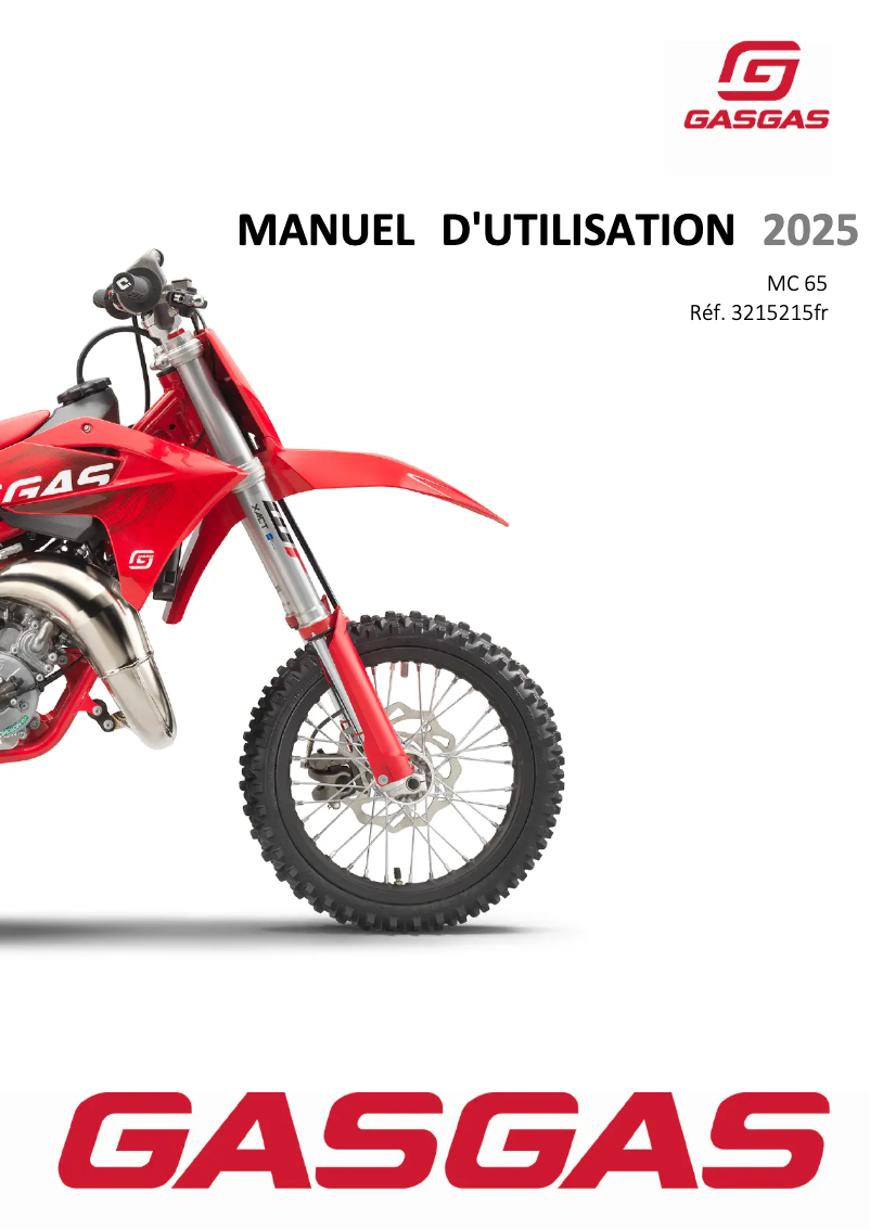 Página 1 del manual Manual de usuario GasGas MC 65 (2025)