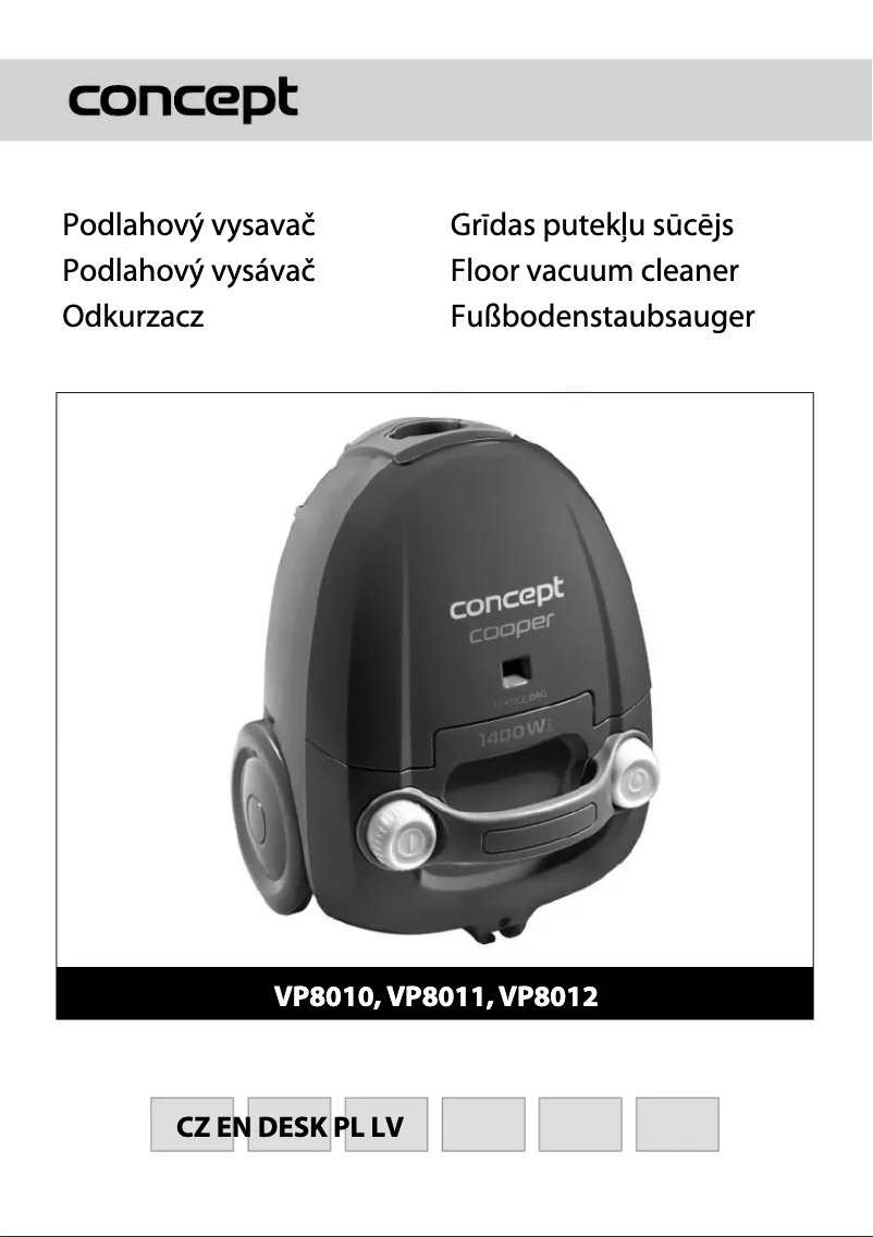 Página 1 del manual Manual de usuario Concept VP-8011