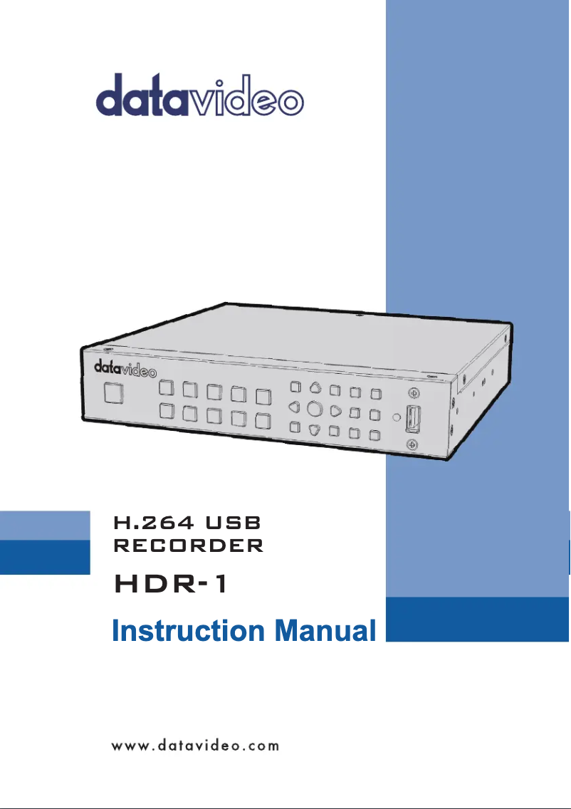 Page n°1 - Manuel utilisateur DataVideo HDR-1