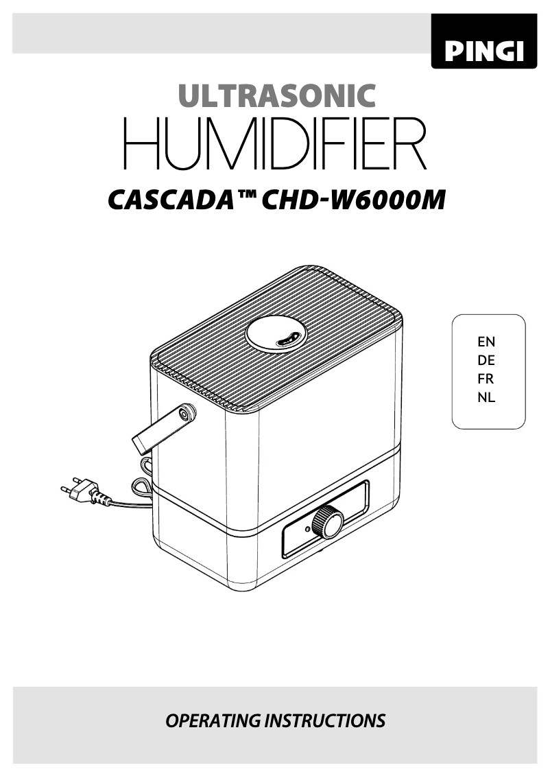 Page 1 de la notice Manuel utilisateur Pingi Cascada CHD-W6000M