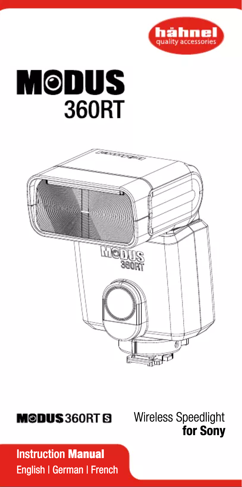 Page 1 of the manual User Manual Hähnel MODUS 360RT (Sony)