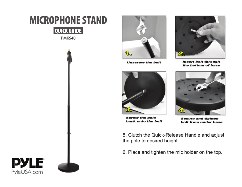 Page 1 de la notice Manuel utilisateur Pyle PMKS40
