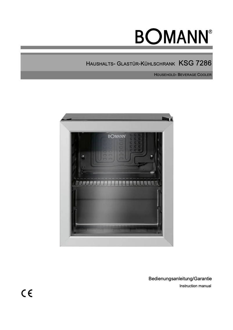 Page n°1 - Manuel utilisateur Bomann KSG 7286