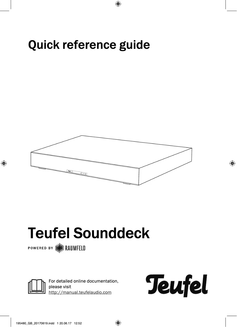 Image de la première page du manuel de l'appareil Sounddeck