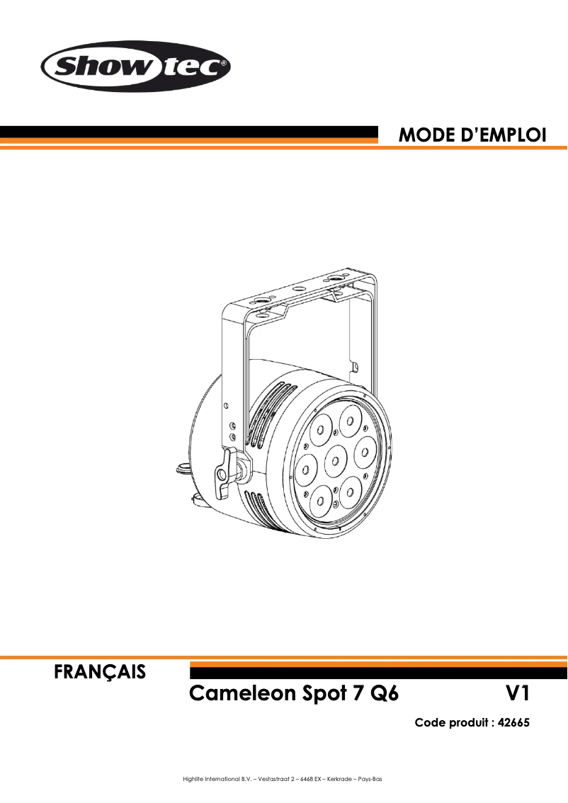 Imagen de la primera página del manual del dispositivo Cameleon Spot 7 Q6
