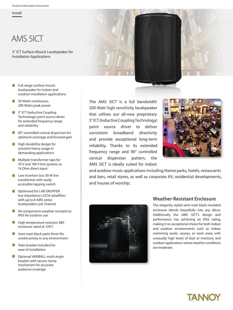 Image de la première page du manuel de l'appareil AMS 5ICT