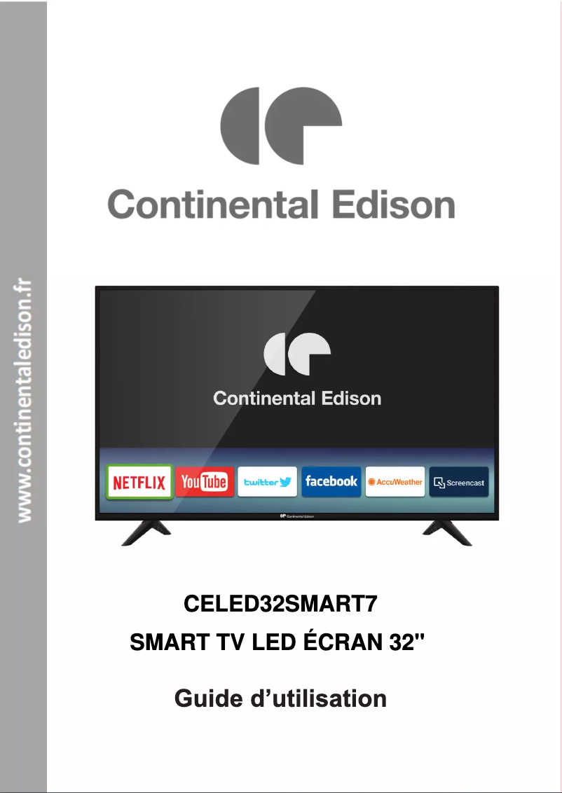 Image de la première page du manuel de l'appareil CELED32SMART7