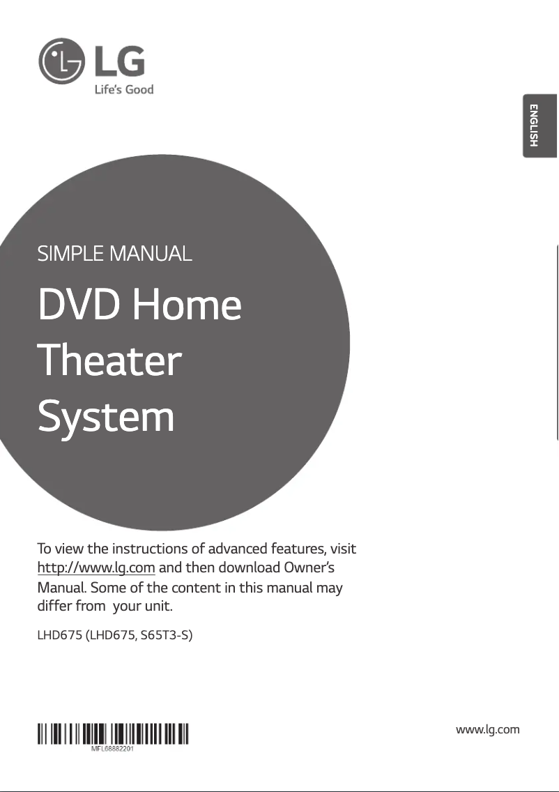 Page n°1 - Manuel utilisateur LG LH-349HTS