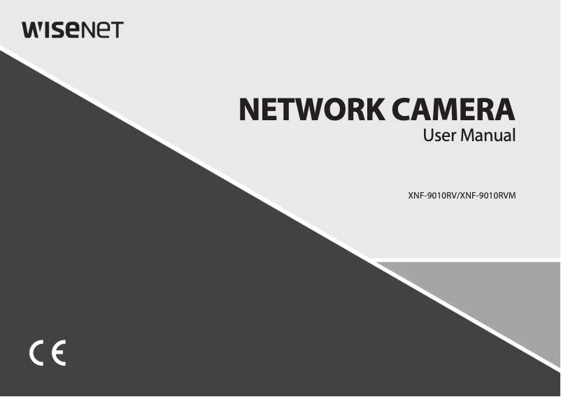 Page 1 de la notice Manuel utilisateur Wisenet XNF-9010RVM