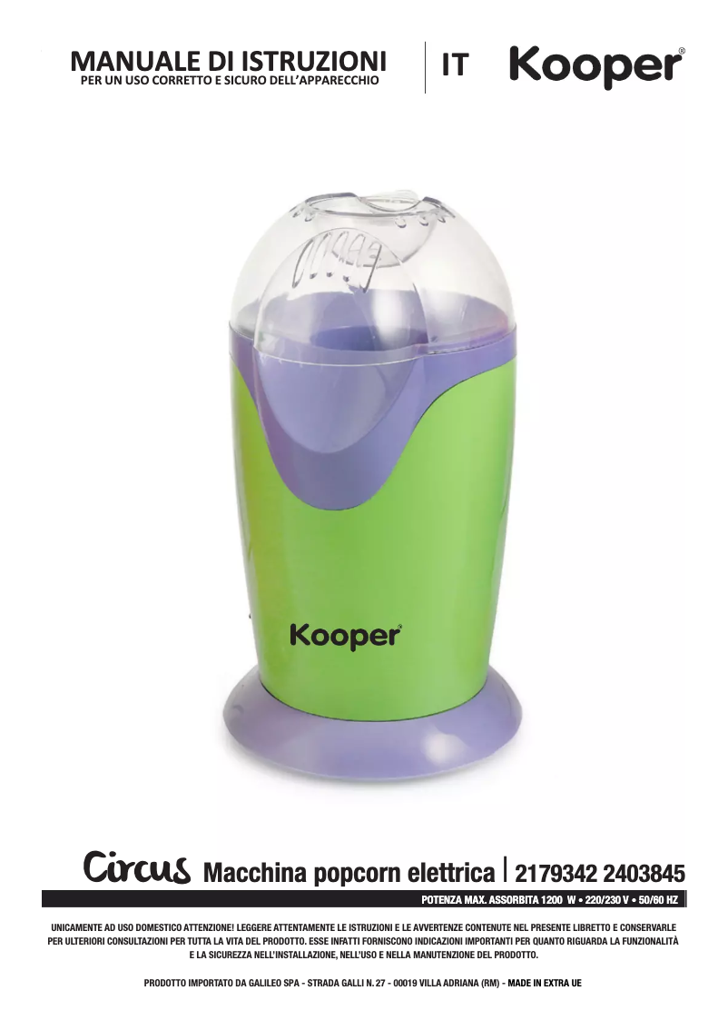 Image de la première page du manuel de l'appareil 2179342