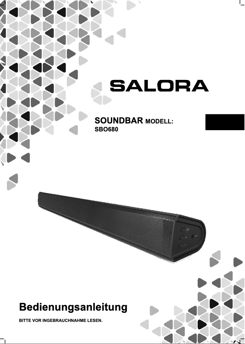 Page 1 de la notice Manuel utilisateur Salora SBO680