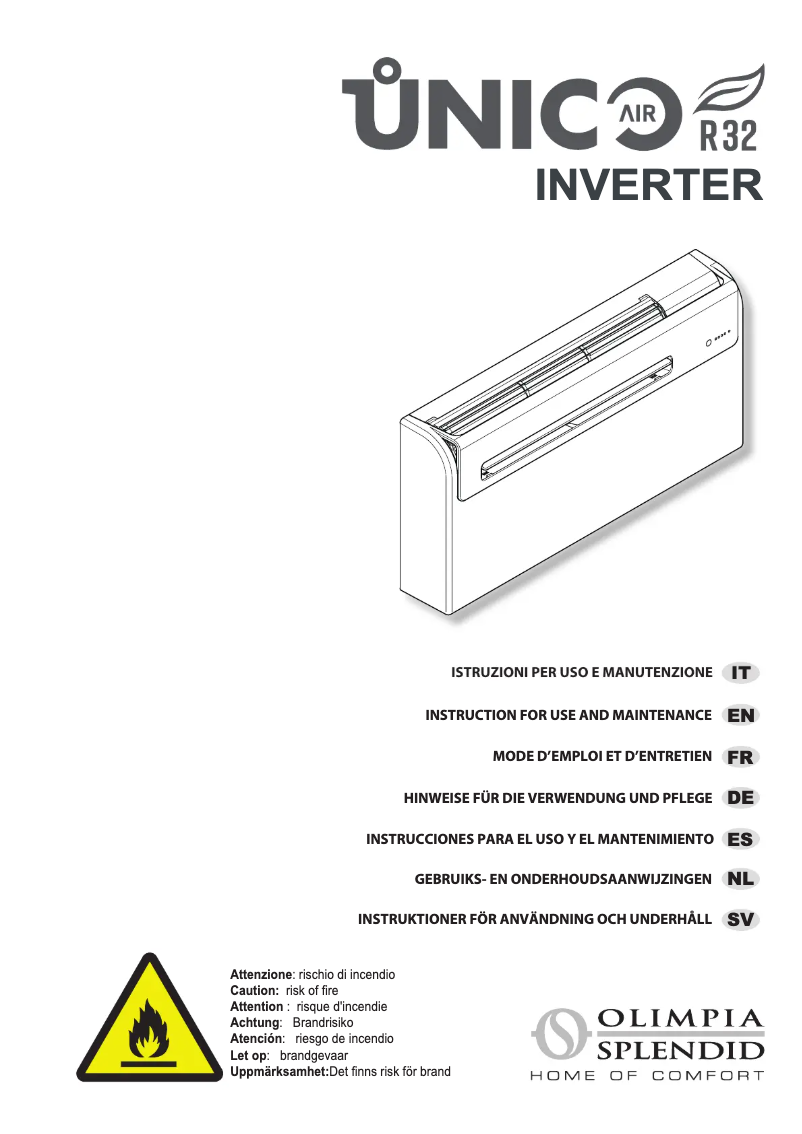 Image de la première page du manuel de l'appareil Unico AIR 32