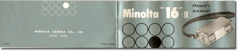 Page 1 de la notice Manuel utilisateur Konica Minolta 16 II