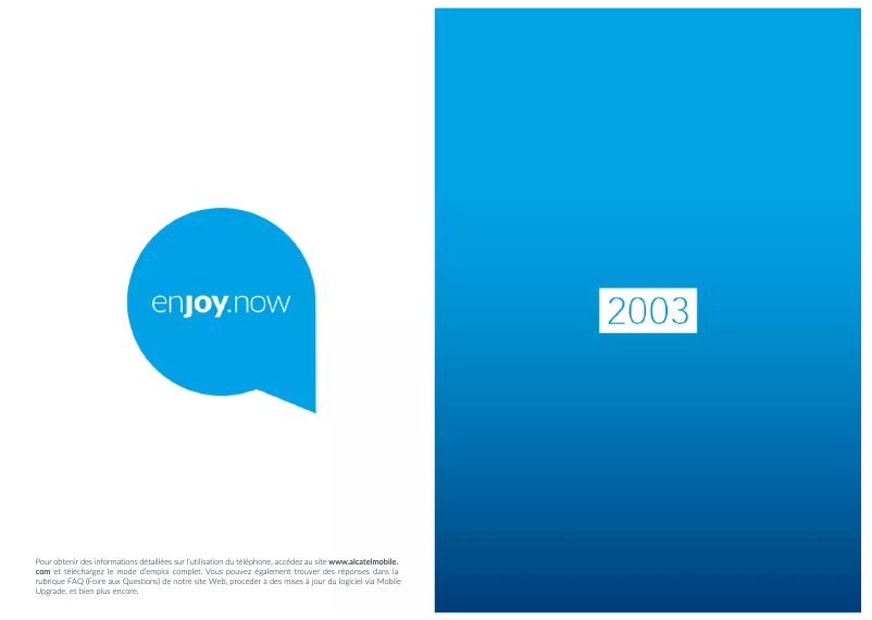 Page n°1 - Manuel utilisateur Alcatel 2003
