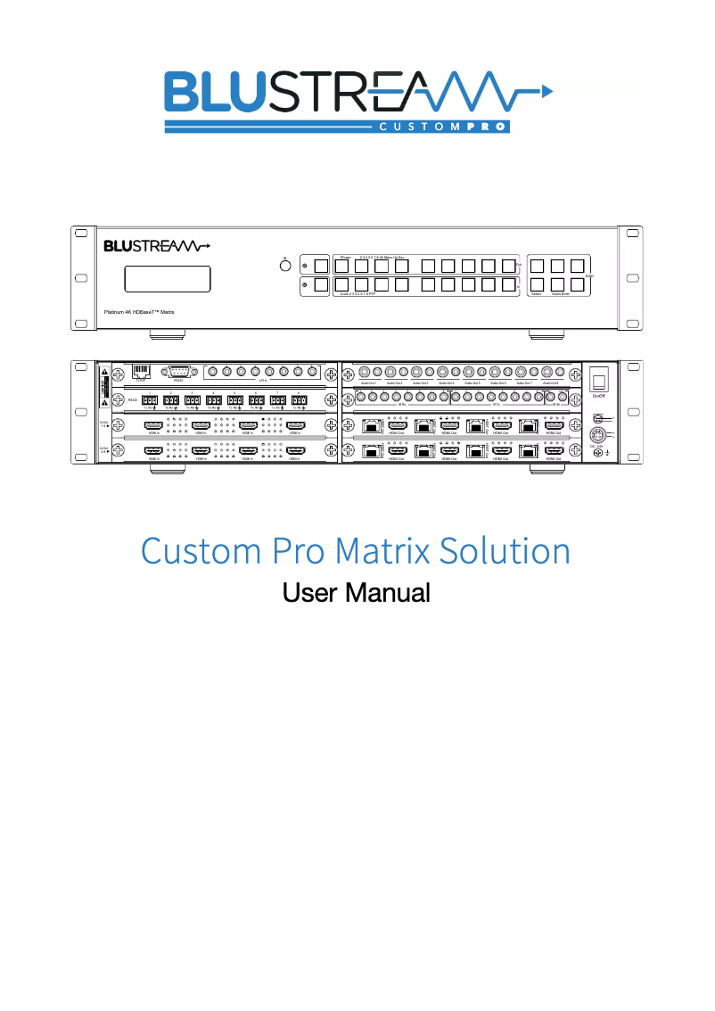 Page 1 de la notice Manuel utilisateur Blustream PRO48HBT70