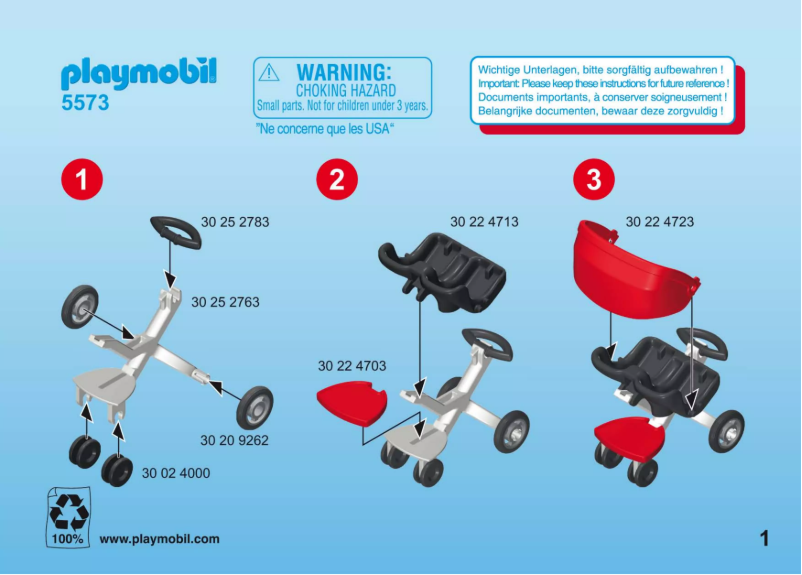 Page n°1 - Manuel utilisateur Playmobil City Life Mother with Twin Stroller