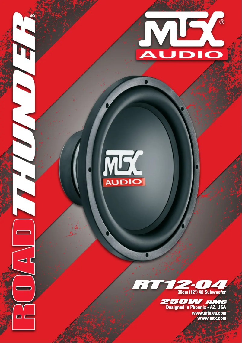 Page 1 de la notice Manuel utilisateur MTX Audio RT12-04
