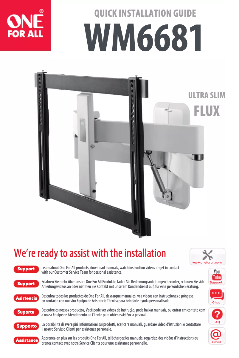 Page 1 de la notice Manuel utilisateur One for all WM 6681