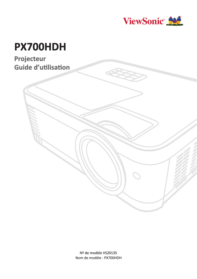 Page n°1 - Manuel utilisateur Viewsonic PX700HDH