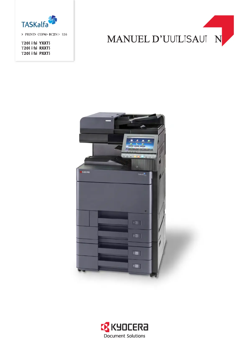 Page 1 de la notice Manuel utilisateur Kyocera TASKalfa 5002i