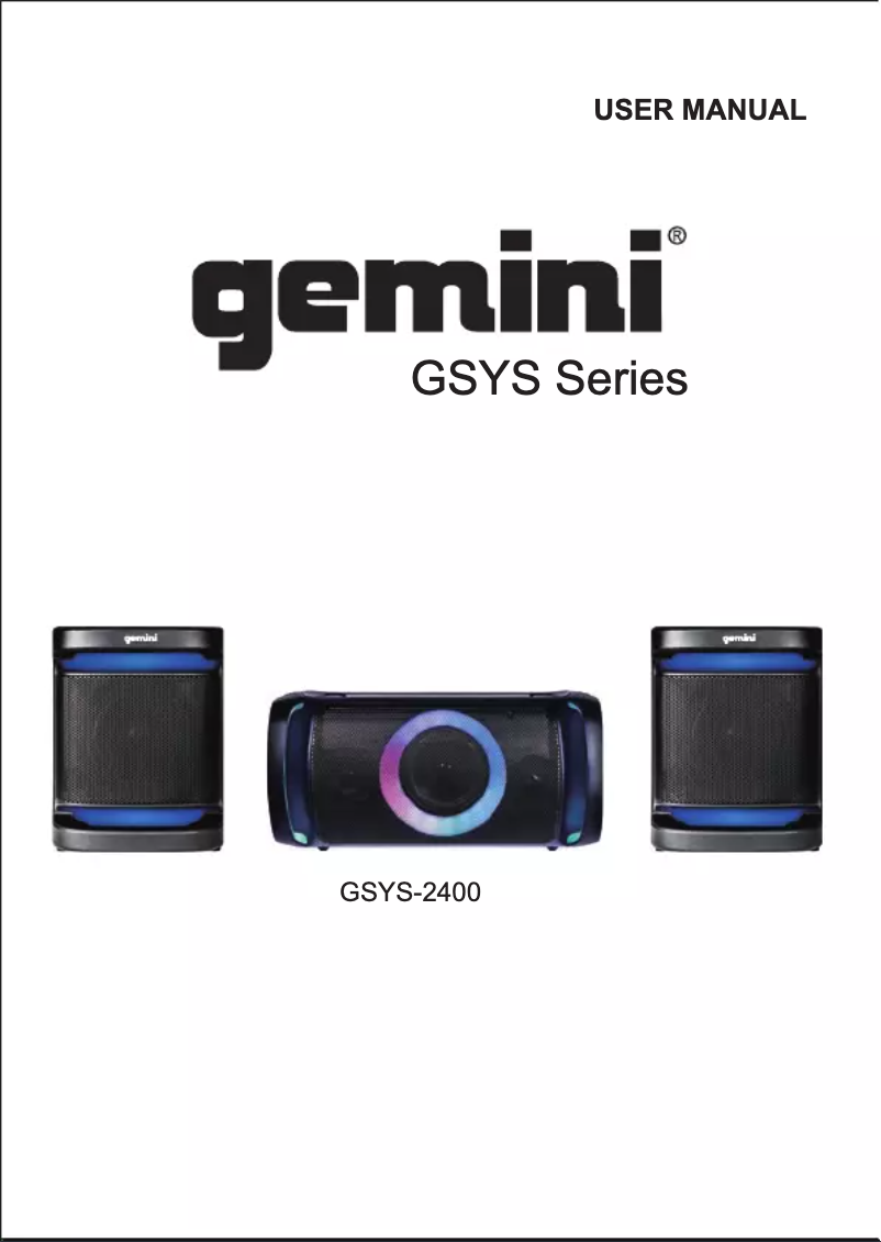 Image de la première page du manuel de l'appareil GSYS-4800