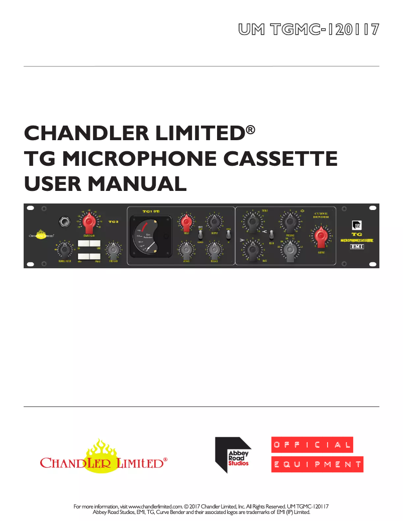 Page 1 de la notice Manuel utilisateur Chandler TG Microphone Cassette