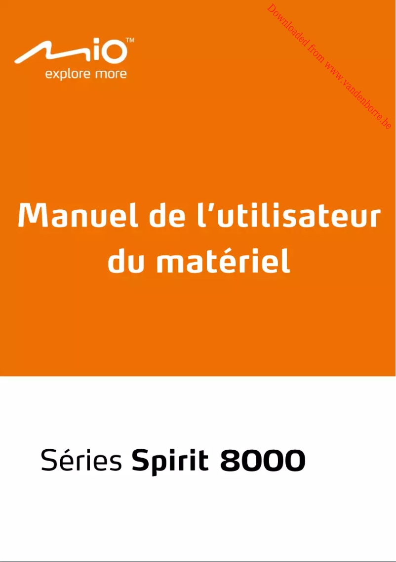 Page 1 de la notice Manuel utilisateur Mio Spirit 8670