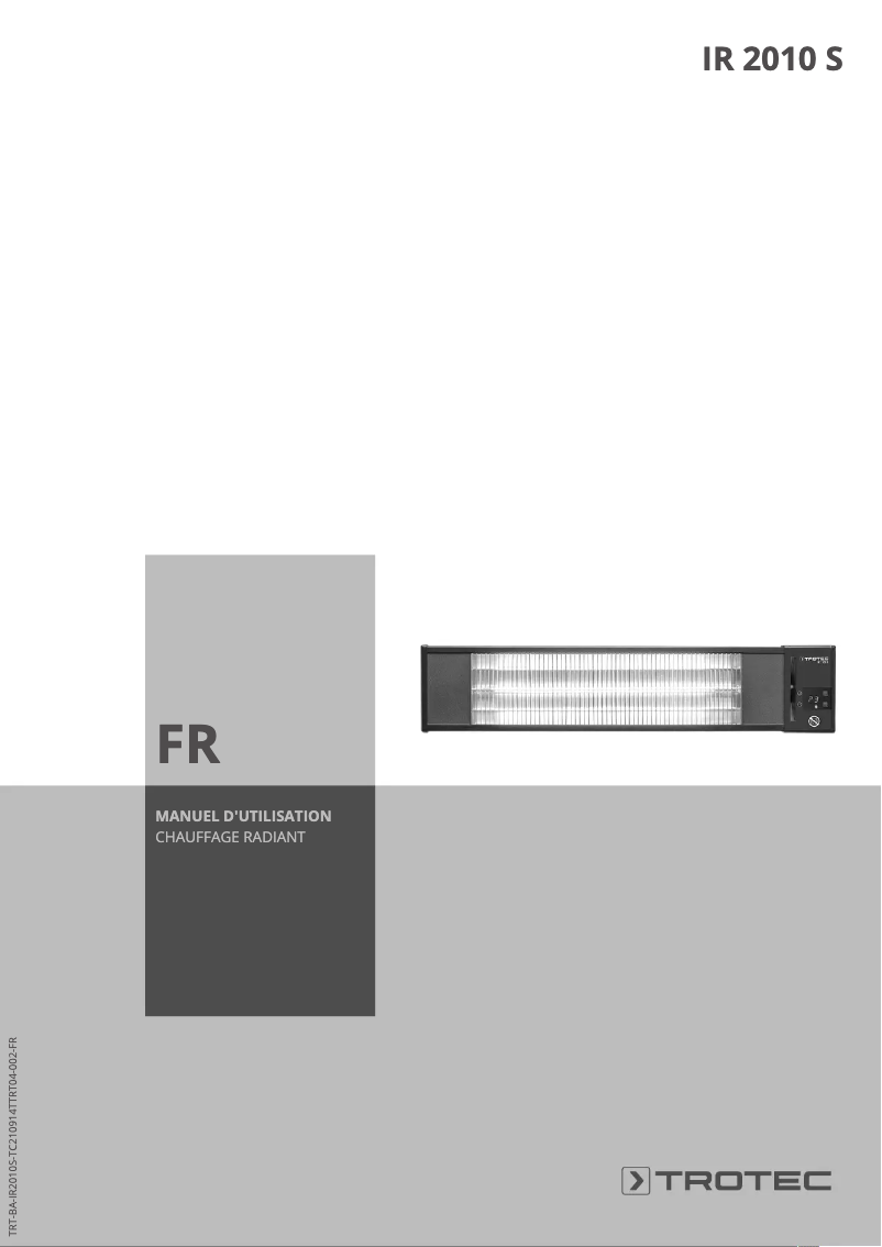 Image de la première page du manuel de l'appareil IR 2010 S