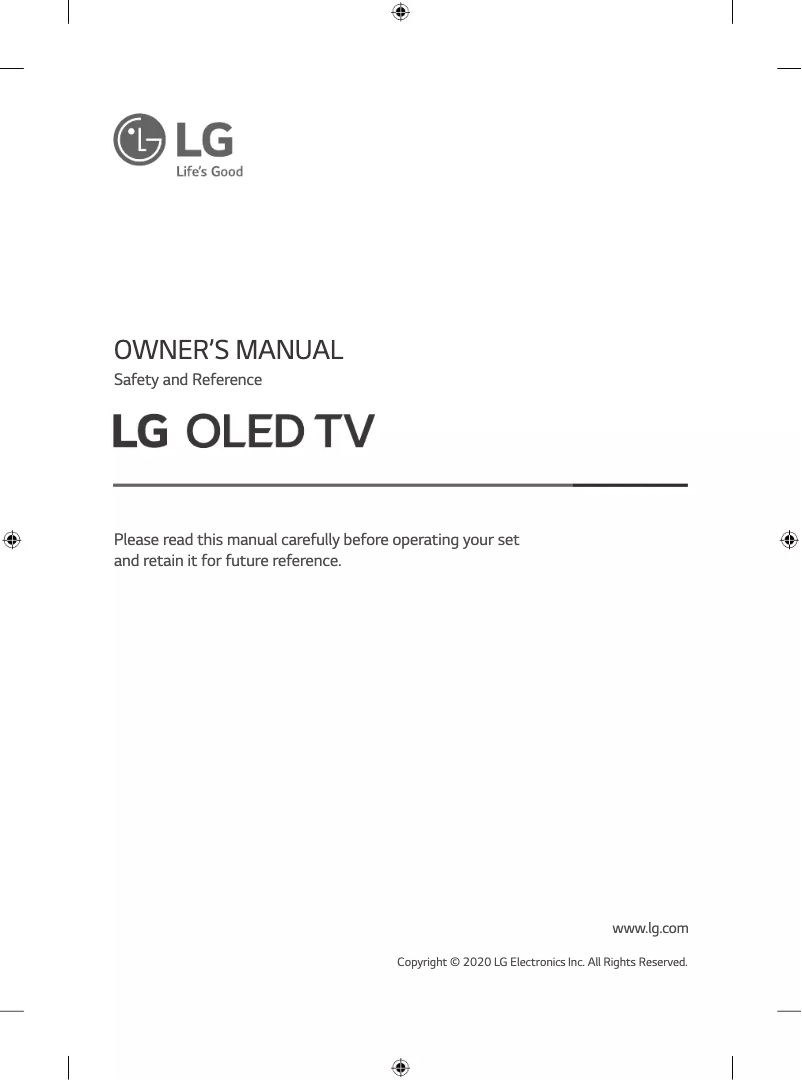 Page n°1 - Manuel utilisateur LG OLED65WXPCA