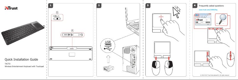 Page n°1 - Manuel utilisateur Trust 18484 Tacto Wireless Entertainment