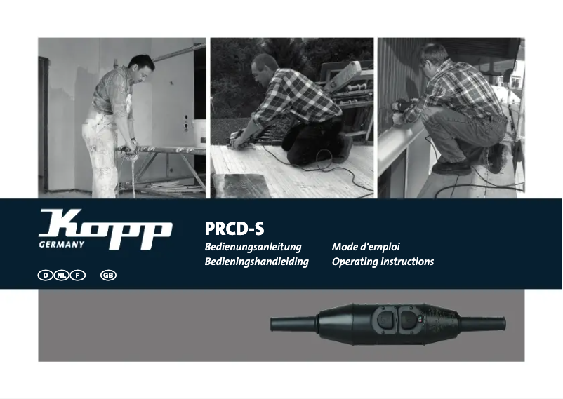Image de la première page du manuel de l'appareil PRCD-S