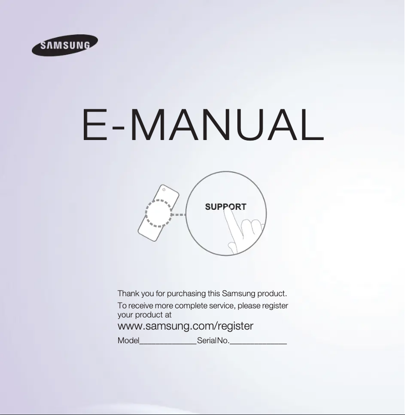 Page 1 de la notice Manuel utilisateur Samsung PS60E550