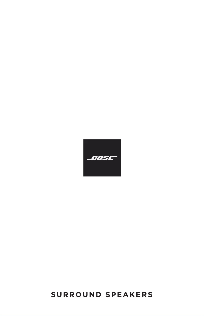 Page 1 de la notice Manuel utilisateur Bose Surround Speakers