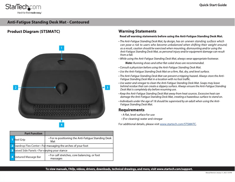 Page 1 de la notice Manuel utilisateur StarTech.com STSMATC