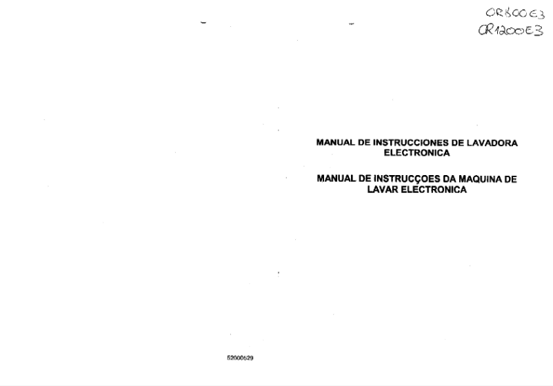 Image de la première page du manuel de l'appareil OR 1200 E3