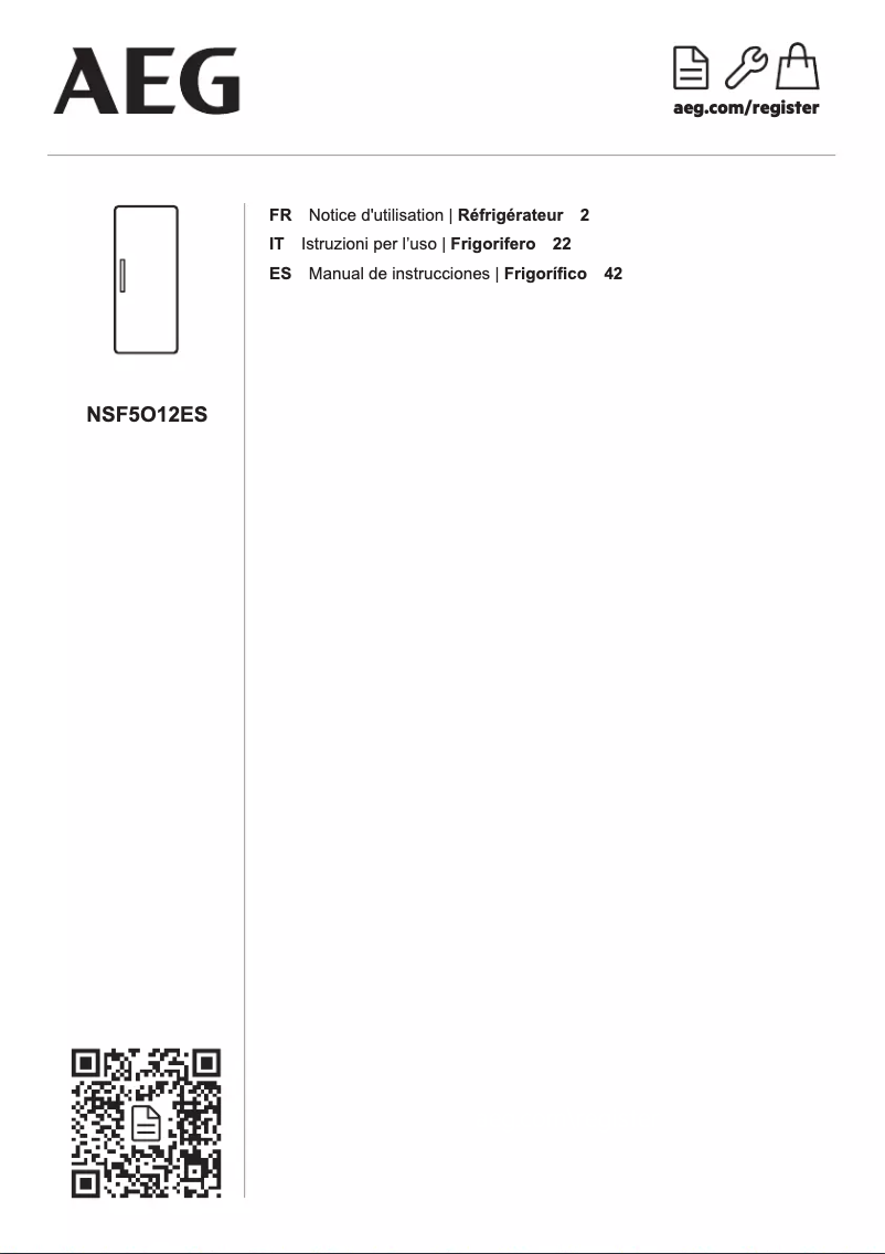 Página 1 del manual Manual de usuario AEG NSF5O12ES