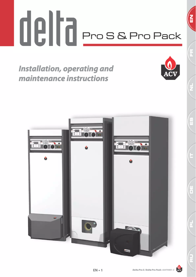 Página 1 del manual Manual de usuario ACV Delta Pro Pack 25