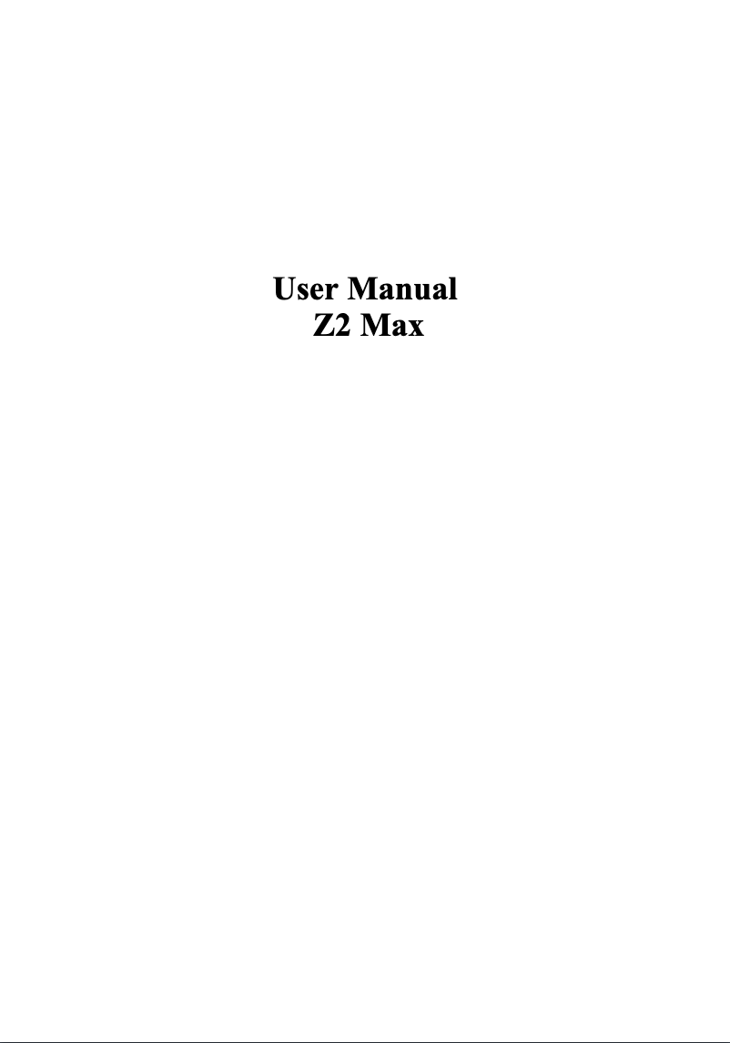 Page n°1 - Manuel utilisateur Lava Z2 Max