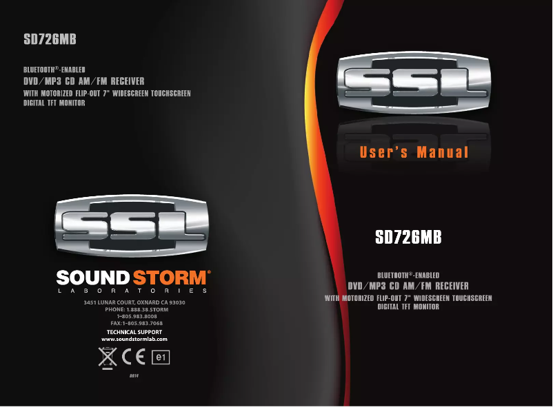 Image de la première page du manuel de l'appareil SD726MB
