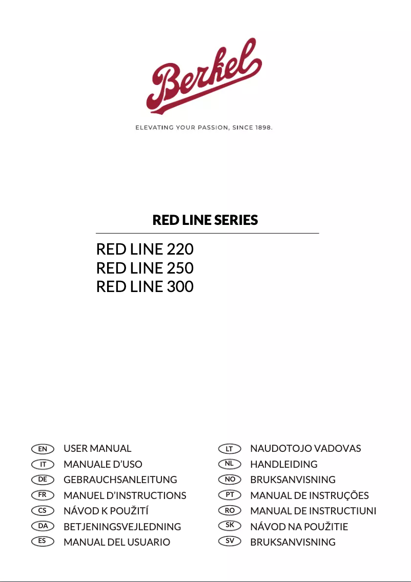 Page 1 de la notice Manuel utilisateur Berkel Red Line 220